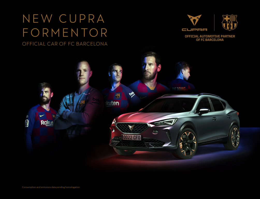 El CUPRA Formentor se convierte en el coche oficial del FC Barcelona