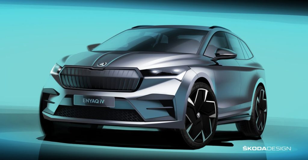 Primeros bocetos del nuevo ŠKODA ENYAQ iV