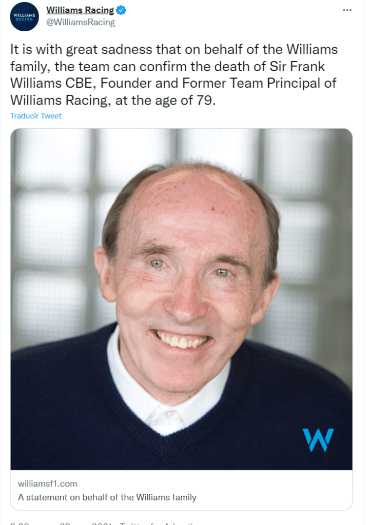twitter williams racing